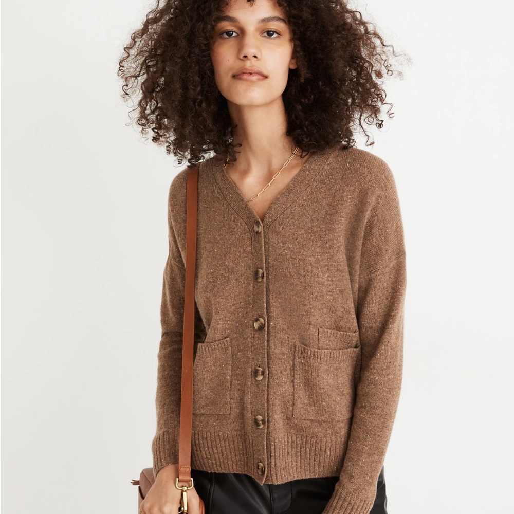 Madewell Donegal Re(Sourced) Cashmere Ex-Boyfriend Cardigan Sweater in XXS.